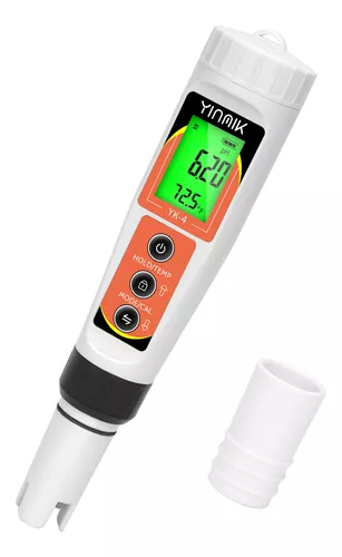 Medidor de pH 4 en 1, medidor de temperatura EC, medidores de PPM, probador  de agua TDS para agua potable del grifo, probador de pH digital de