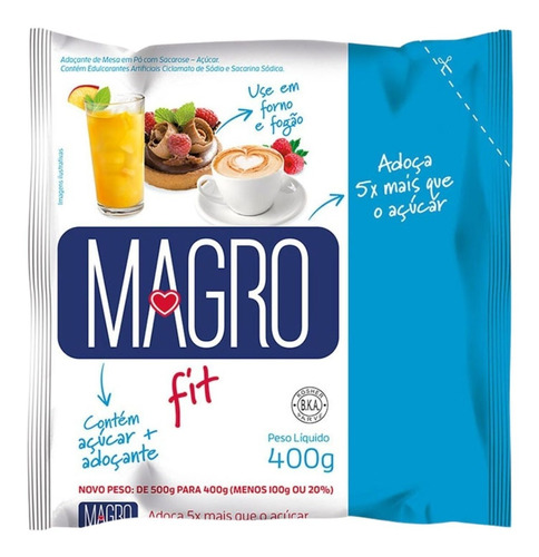 Açúcar Light Magro 400g - 80% Menos Calorias