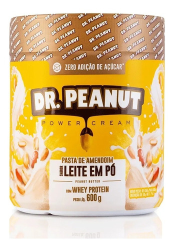 Pasta De Amendoim Leite Em Pó Com Whey Protein Dr. Peanut