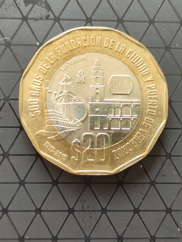 Moneda Conmemorativa 500 Años Veracruz 