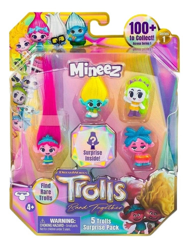 Figuras Trolls Bandai 5 Pack S1 - 4 Trolls + 1 Sorpresa