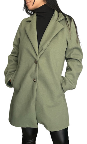 Tapado Saco Trench De Paño Mujer