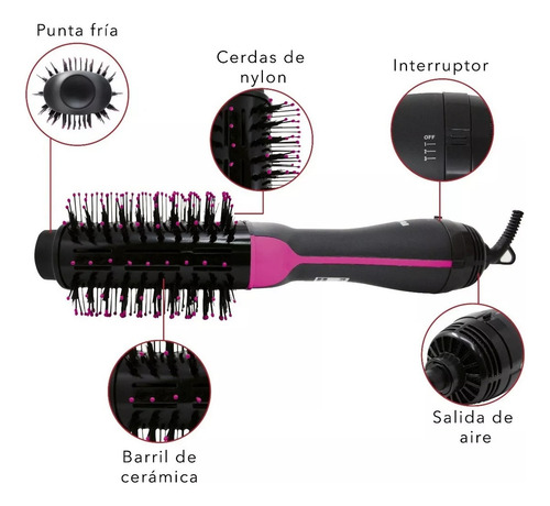 Cepillo Secador De Ire Rc-p10m Negro