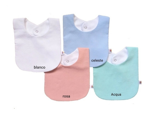 Pack X 2 Baberos Clásicos Personalizados Nombre Tusor Toalla