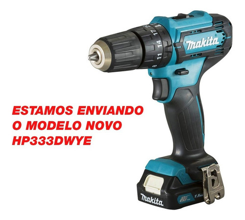 Imagem 2 de 5 de Parafusadeira Furadeira Impacto 2 Bat 12v Makita Hp331