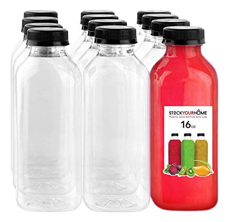 12 Oz Juice Botellas Con Caps For Juicing (35 Pack) - Lztn6