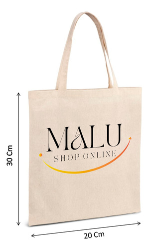 40 Bolsas Sacolas Algodão Ecobag Personalizada C/ Logo 20x30