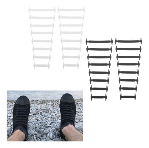 32 Piezas De Cordones De Silicona Elásticos Sin Cordones