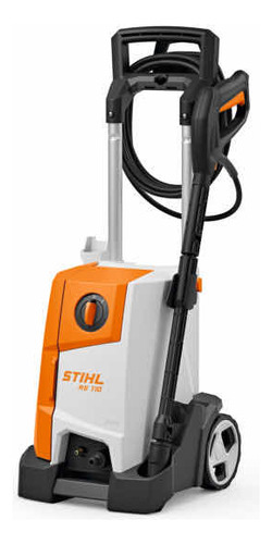 Lavadora de alta presión Stihl RE 110 blanca y naranja de 1,4 kW con 100 bar de presión máxima de 127 V