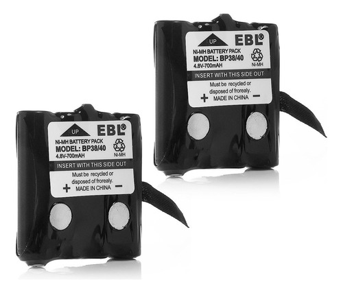 Ebl Bp-38 Baterías De Radio Bidireccional 4.8v 700mah Bate.