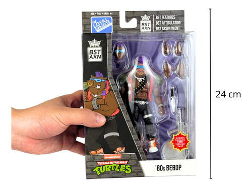 Bst Axn Tmnt W3 '80s Bebop 5in Figura De Acción
