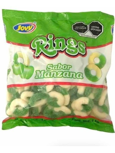 Gomitas Rings Aros De Manzana Crazy Gummy 1 Kg Jovy