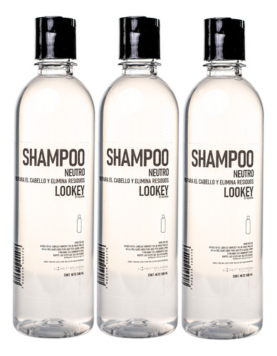 Shampoo Neutro 3 Piezas 500 Ml Prepara Cabello Tratamientos