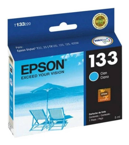 Cartucho Epson Cyan T25 Tx125 135 Original Diginet