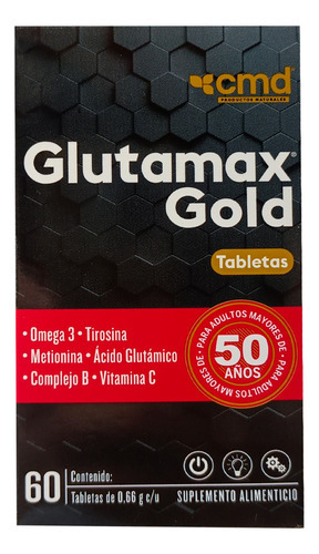 Glutamax Gold 60 Tabs .66g C/u Omega 3 Tirosina Metionina Ac Sabor Sin Sabor