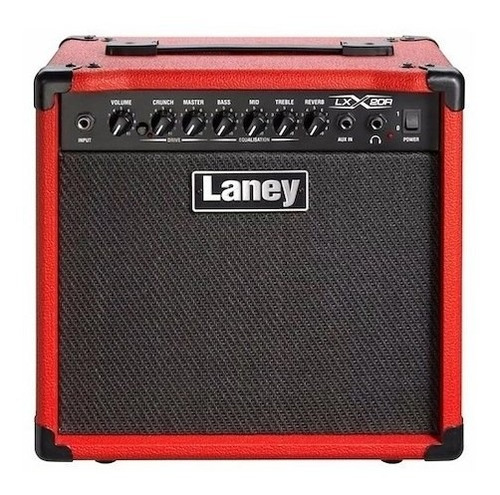 Amplificador Combo De Guitarra Laney Lx20r 20w Con Reverb Color Rojo