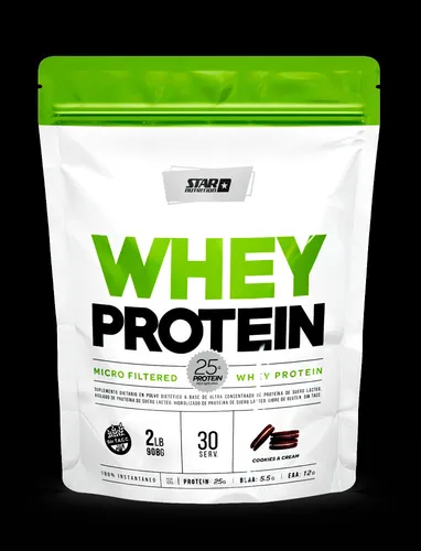 Suplemento En Polvo Star Nutrition Whey Protein Proteínas Sabor Cookies And Cream En Bolsa De 908g