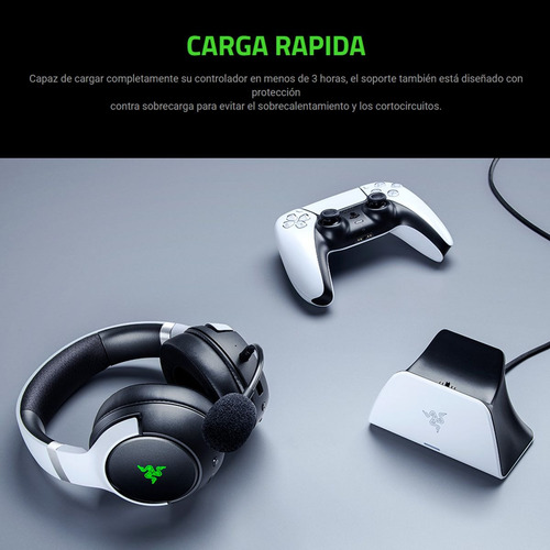 Razer Quick Charging Stand, Base Carga Rápida Mando Ps5, Red