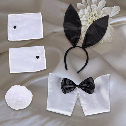 Conjunto De Disfraz De Conejita Para Mujer: Puños De Brazo,