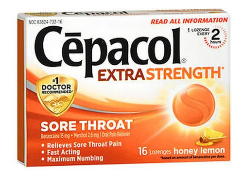 Pastillas Para Adormecer El Dolor De Garganta De Cepacol Con