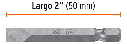 Puntas Planas 1/4´ Maquinado Zanco 1/4´ Acero S2 5pz 12171