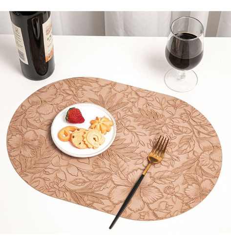 Posavasos Ovalados, Tallados En 3d Con Flores, Duraderos, Pa