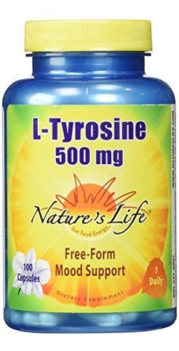 La Vida De La Naturaleza L-tirosina Cápsulas, 500 Mg, 100 Co