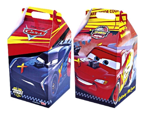 Caja Feliz Cars Cotillón Otero X 6 Unidades 