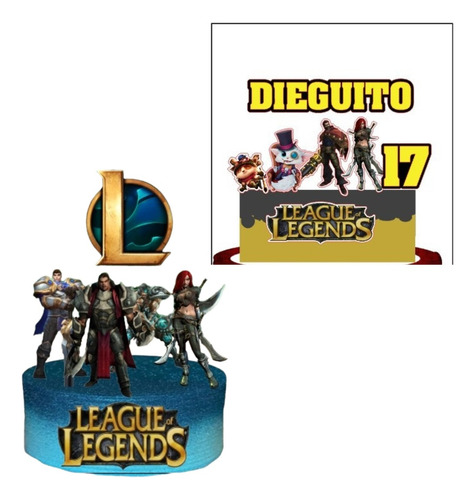Arquivo Corte Topo De Bolo - Legue Of Legends 02 Temas