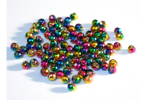 Tungsteno Slotted Disco Beads  Arco Iris Atado Mosca