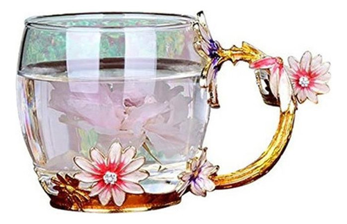 Taza De Té De Cristal Esmaltado Con Diseño De Margari