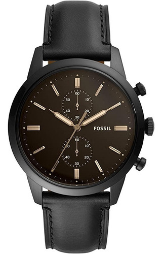 Reloj Fossil Acero-cuero Originales Nuevos En Caja