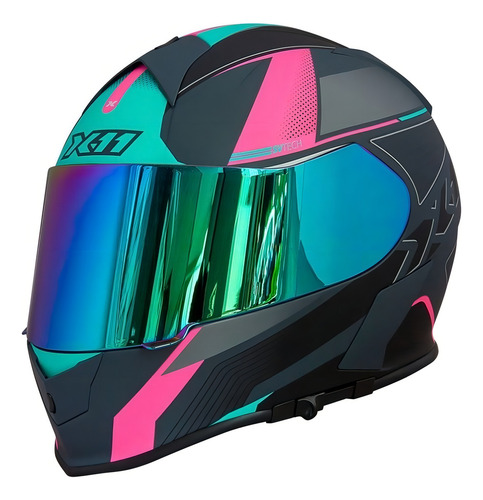 Capacete Moto X11 Flagger Preto/rosa Fosco Lançamento