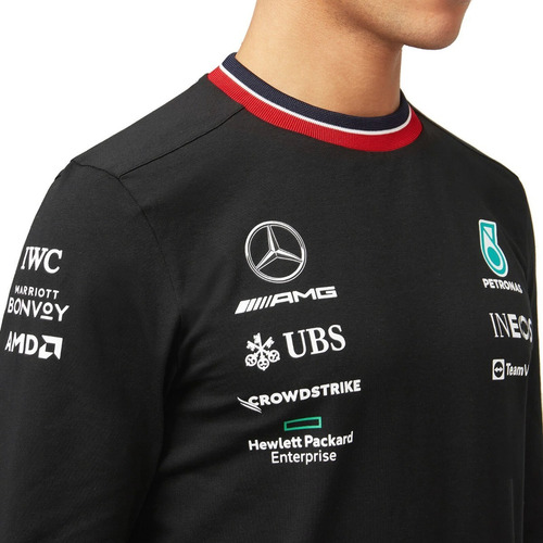 Imagen 4 de 9 de Playera Mercedes F1 Manga Larga Russell / Hamilton Auténtica