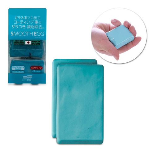 Clay Bar Smooth Egg Macia Com 2 Unidades 50g Soft99