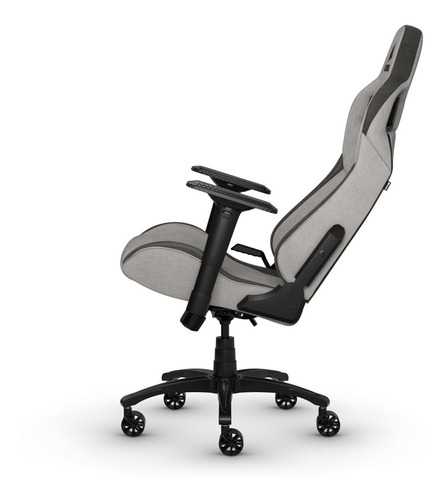 Silla de escritorio Corsair T3 Rush gamer ergonómica gris y charcoal con tapizado de tela
