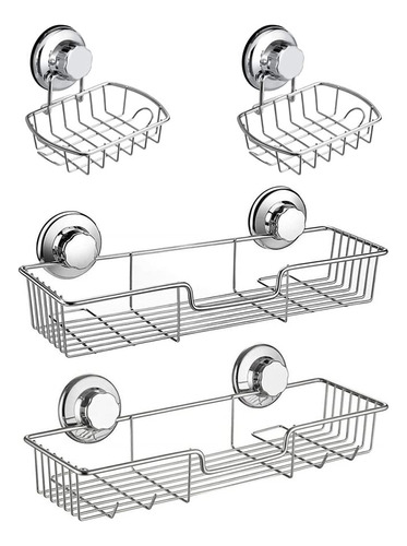 Sanno Portavasos Para Ducha, 2 Jaboneras, Soporte Grande Par