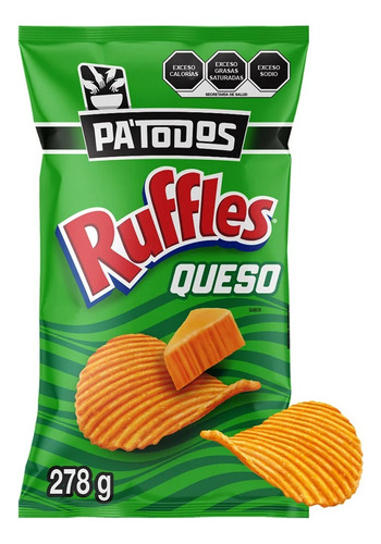 2 Pack Papas Fritas Queso Ruffles Sabritas 278