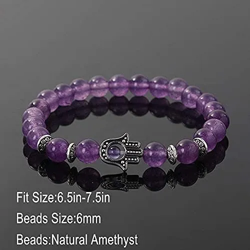 Kikila 2 Unids Set Hecho A Mano Elástico 6mm Cuentas Hamsa P