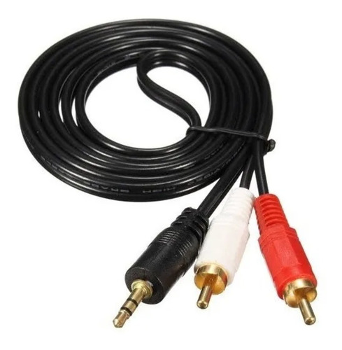 Imagen 1 de 1 de Cable De Audio Auxiliar Plug 3.5-rca Estereos 1.5 M - 10 Pzs