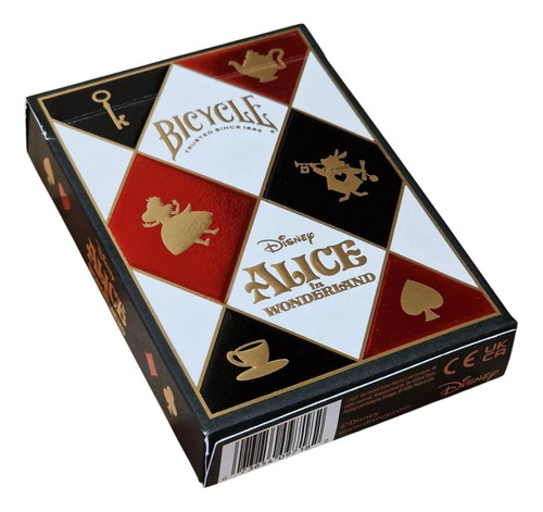 Baraja Alice In Wonderland - Bicycle Disney Naipe Premium Reverso Blanco Idioma Inglés