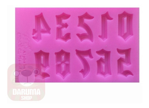 Imagen 3 de 6 de Molde Silicona Numero Gotico Fondant Porcelana Reposteria