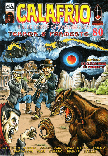 Calafrio N° 80 - Terror E Faroeste - 52 Páginas Em Português - Editora Ink&blood - Formato 20 X 27,5 - Capa Mole - 2023 - Bonellihq Cx72 G23