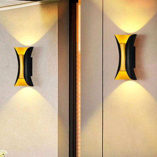 Dehobo Led 2pcs Lámpara Exterior De Pared Moderna Impermeable Arbotante 3000k Lamparas Exteriores Pared Lampara De Pared Interiorlamparas Para Jardines Exteriores Lampara Para Salalamparas Led