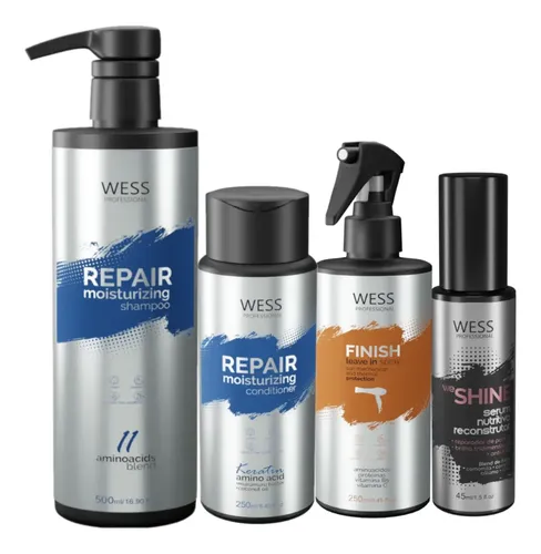 Wess Ritch Wess Repair Sh 500ml+cond 250ml+finish 250ml+weshine 45ml ...