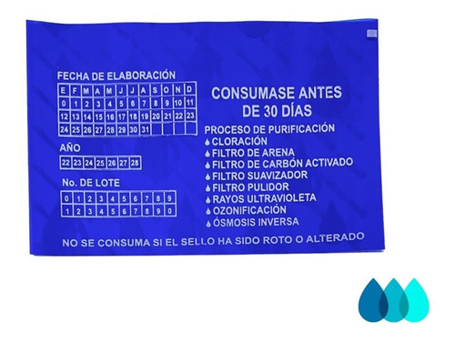 Imagen 2 de 4 de Sellos Genéricos Gotas Para Garantía De Garrafón De Agua