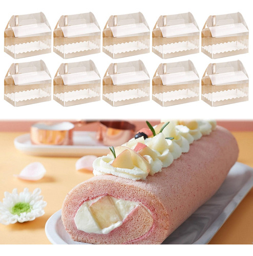 10 Cajas Para Tartas Con Asa, Cajas Transparentes Para , M