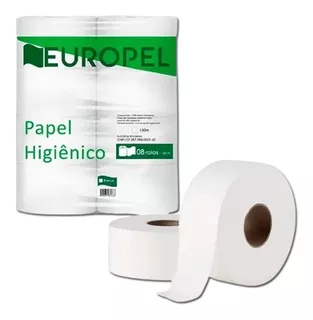 Papel Higienico Rolão Simples 300m C/16 Rolos Branco