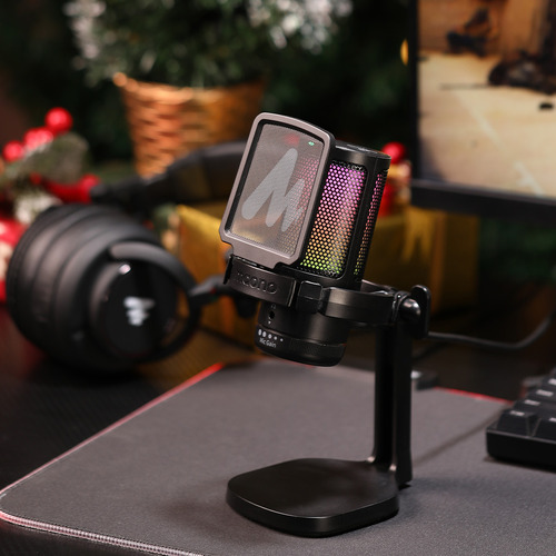 Microfone Condensador Gamer Maono Dgm20 rgb Pto C/suporte Usb Cor Preto