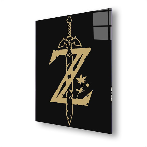 Cuadro Metalico Zelda Espada Videojuego Arte Aluminio 